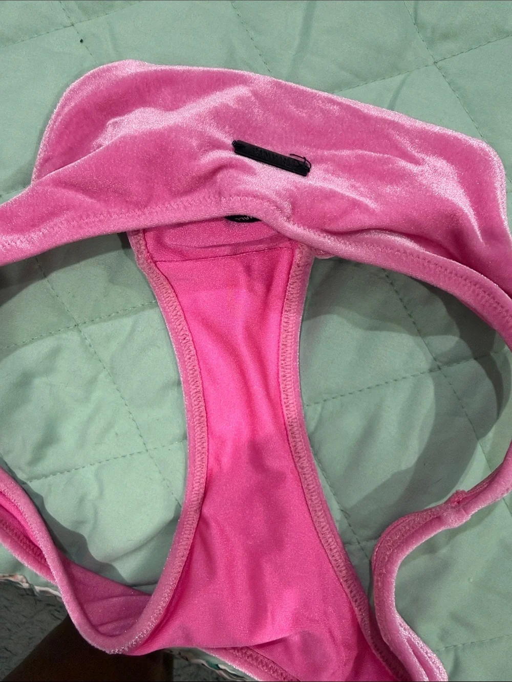 triangl swimwear Pink Velvet Bikini Set